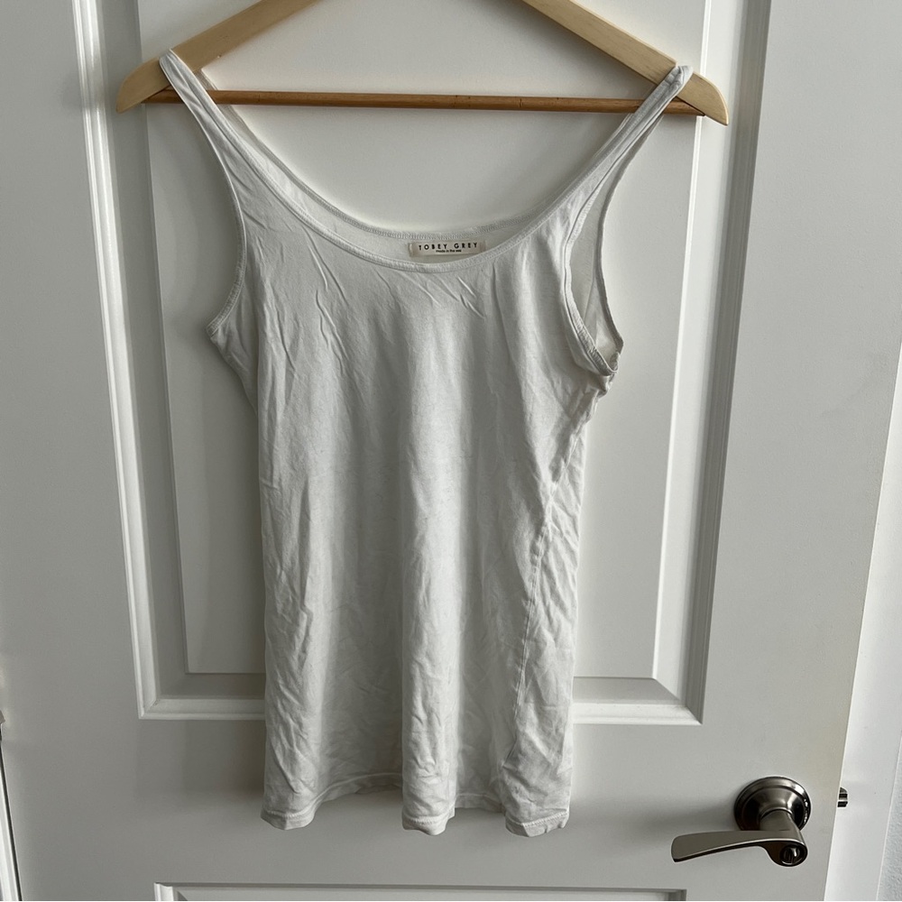 Tobey Grey Women's White Tank Top